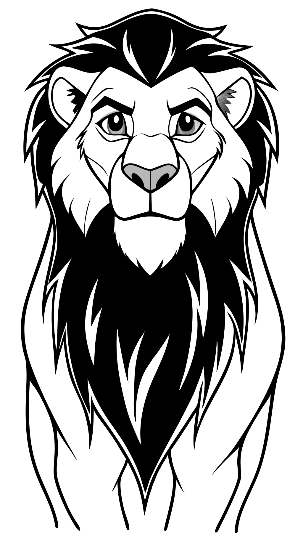 Lion King Pages para colorear cicatriz